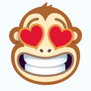 Heart eyes monkey